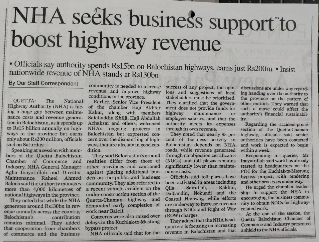NHA National Highway Authority